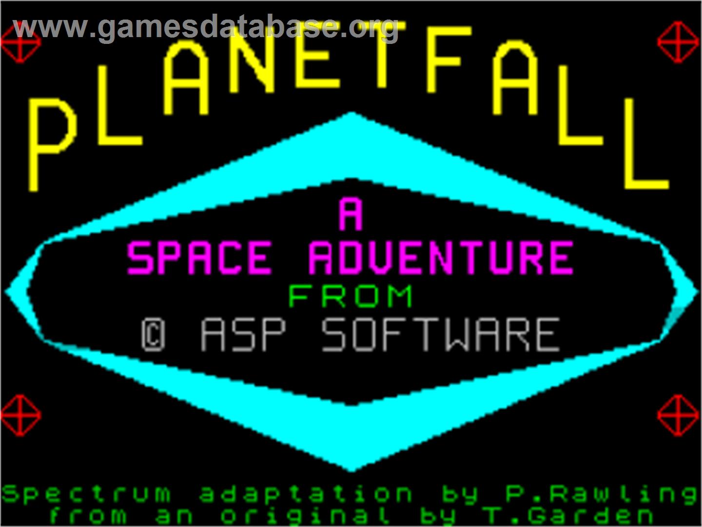 Planetfall - Sinclair ZX Spectrum - Artwork - Title Screen