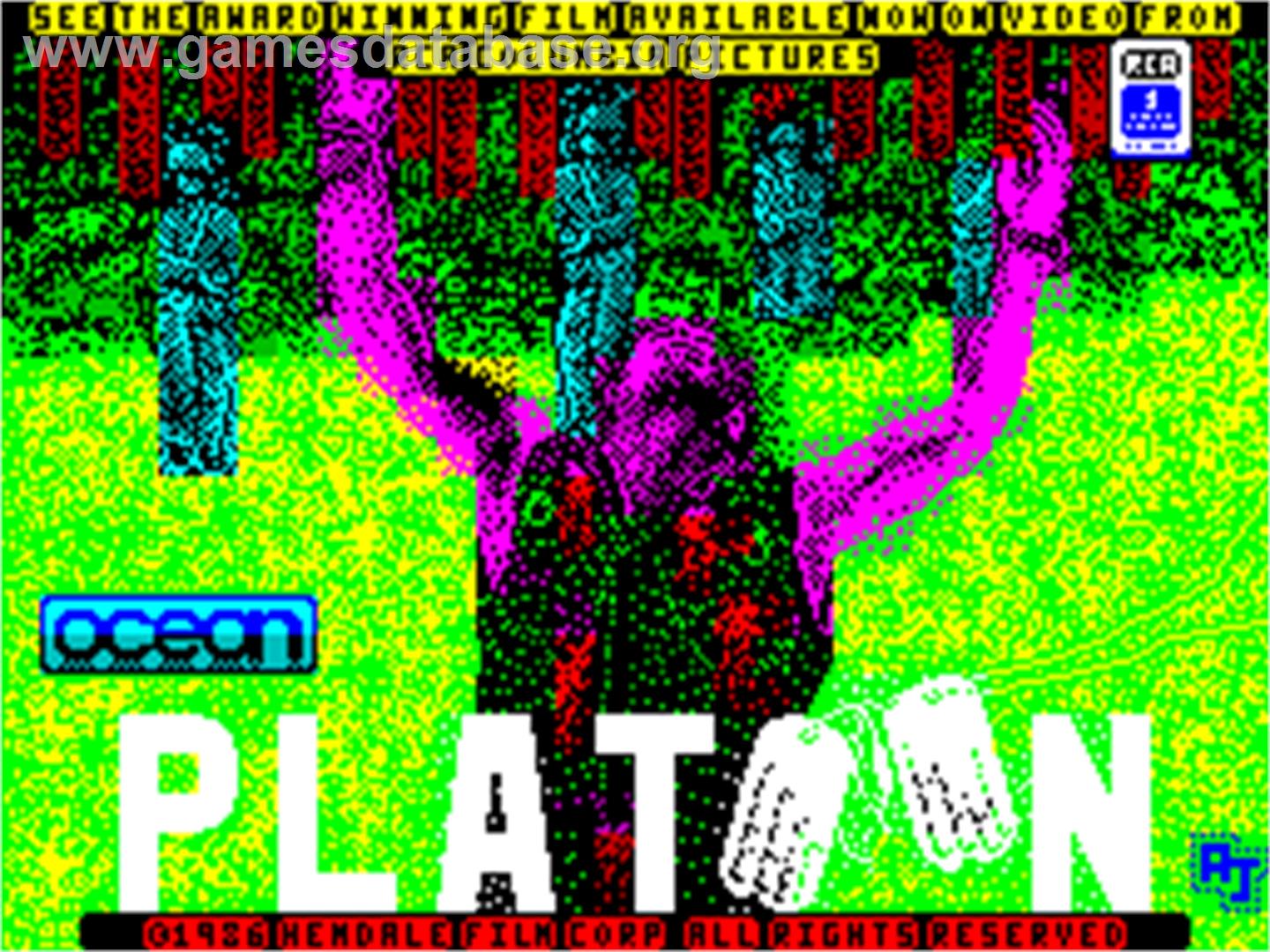 Platoon - Sinclair ZX Spectrum - Artwork - Title Screen
