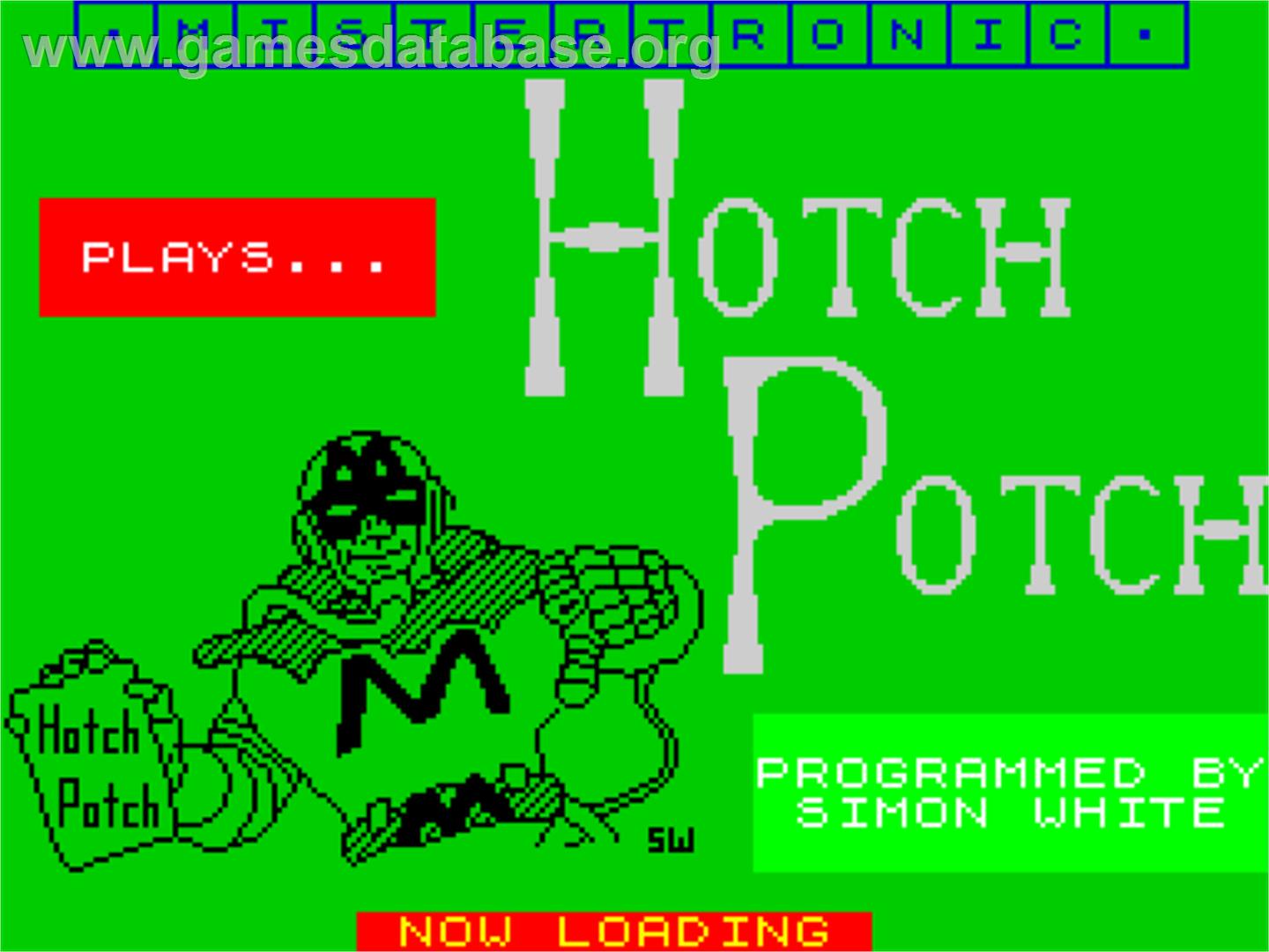Play Hotch Potch With Mistertronic - Sinclair ZX Spectrum - Artwork - Title Screen