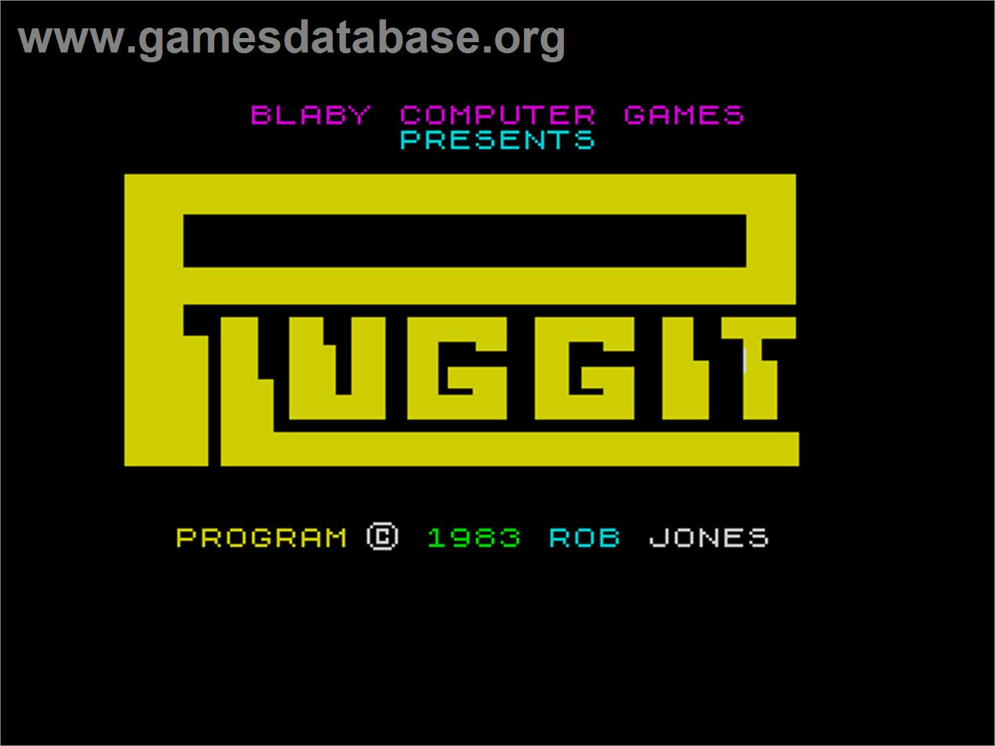 Pluggit - Sinclair ZX Spectrum - Artwork - Title Screen