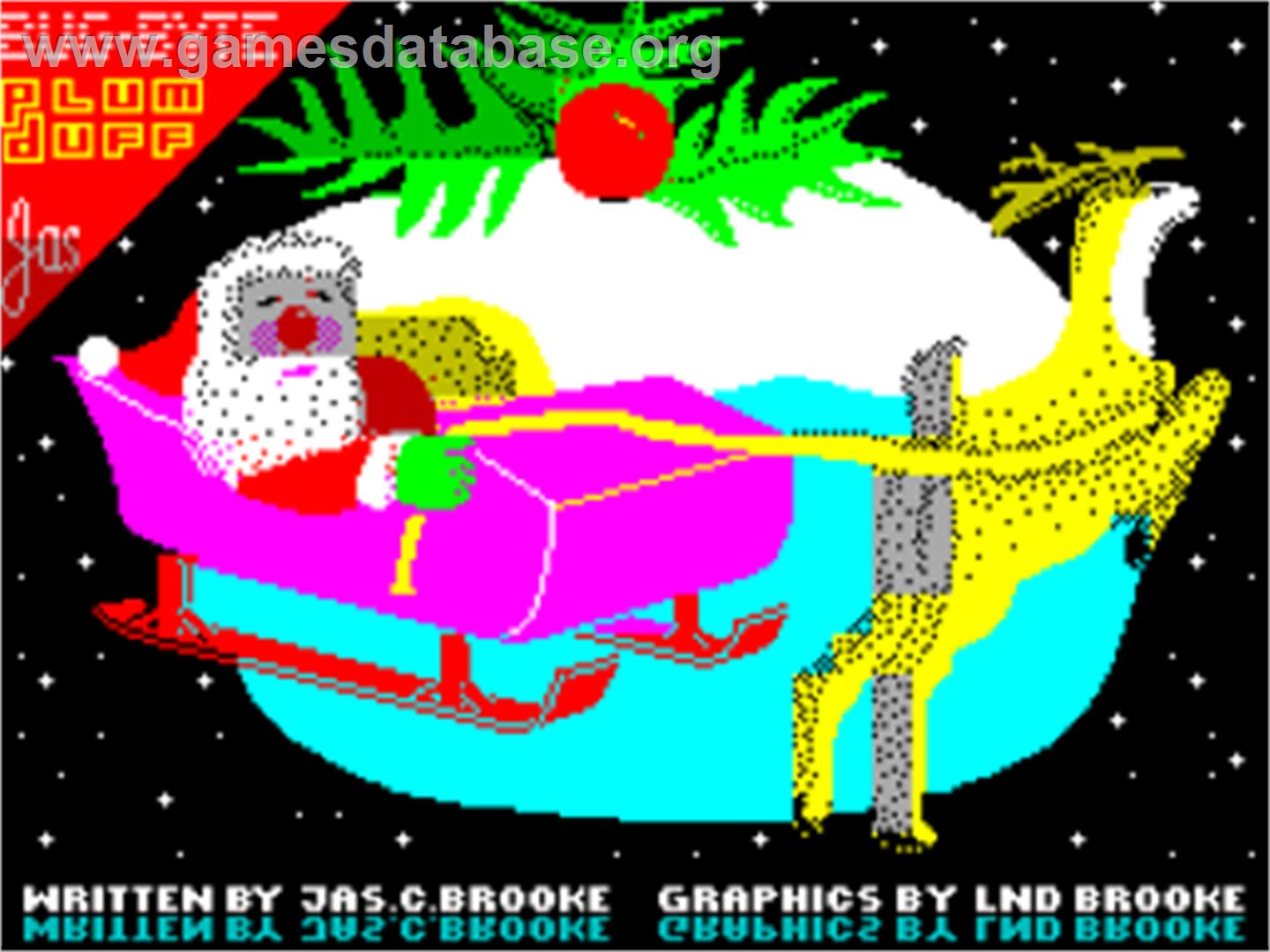 Plum Duff - Sinclair ZX Spectrum - Artwork - Title Screen