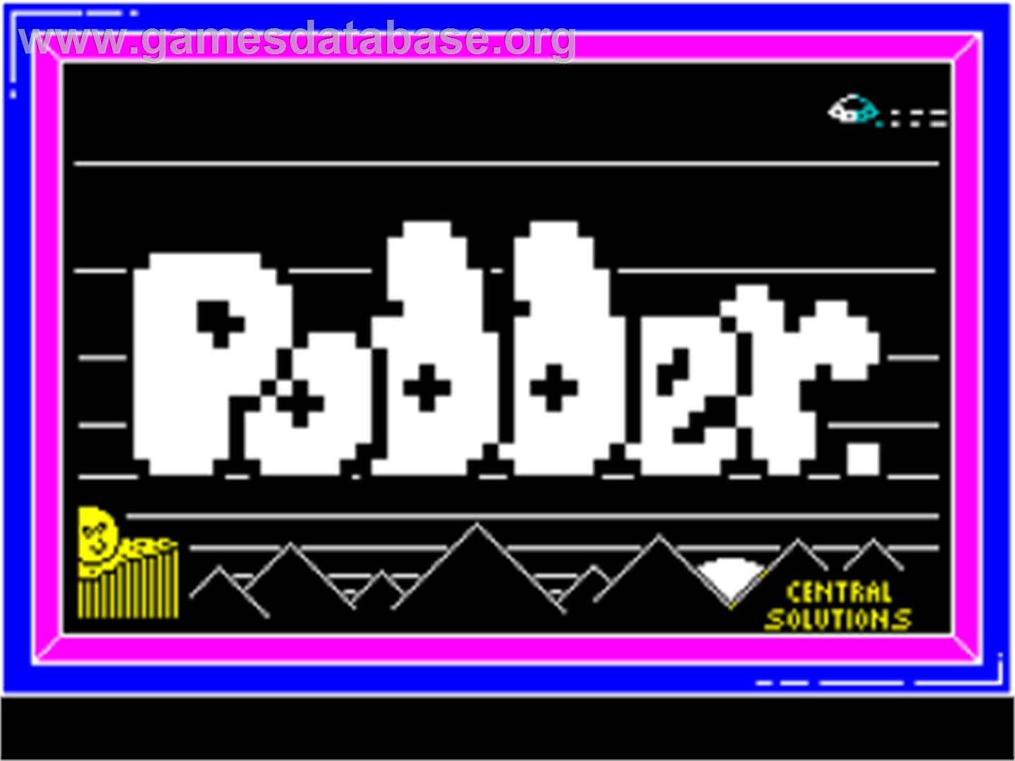 Podder - Sinclair ZX Spectrum - Artwork - Title Screen