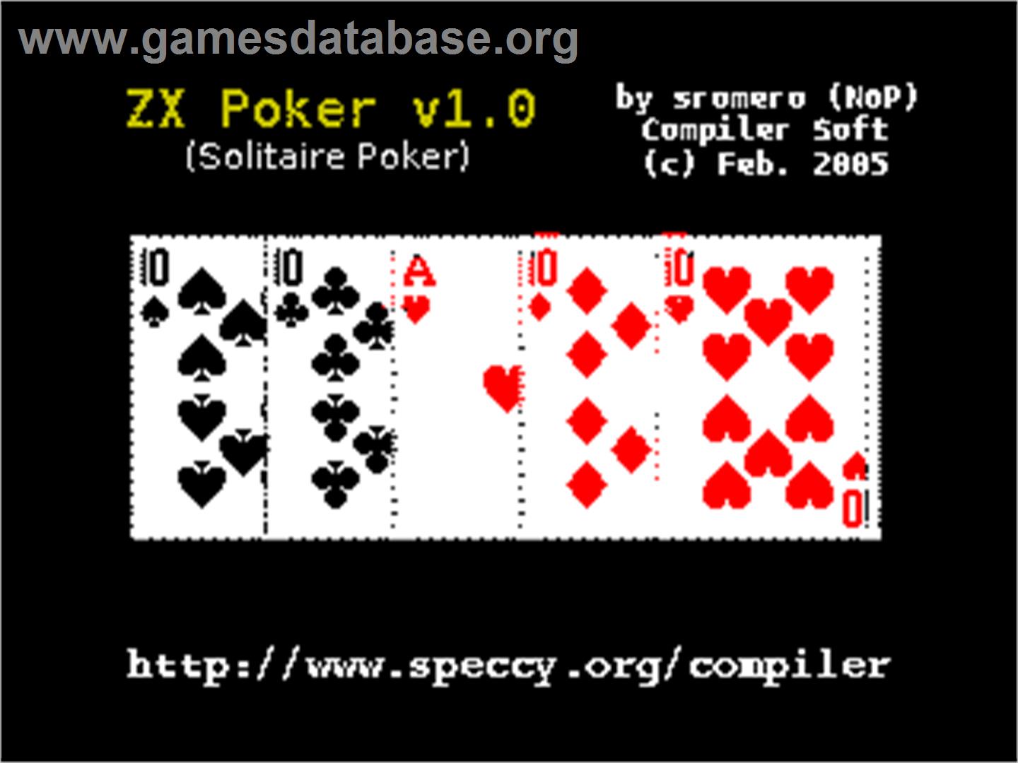 Poker - Sinclair ZX Spectrum - Artwork - Title Screen
