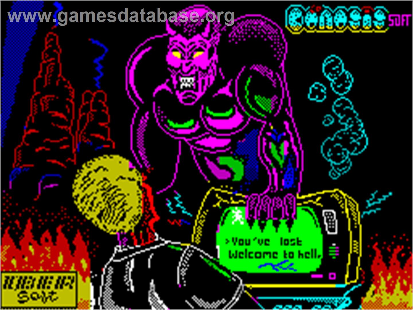 Post Mortem - Sinclair ZX Spectrum - Artwork - Title Screen