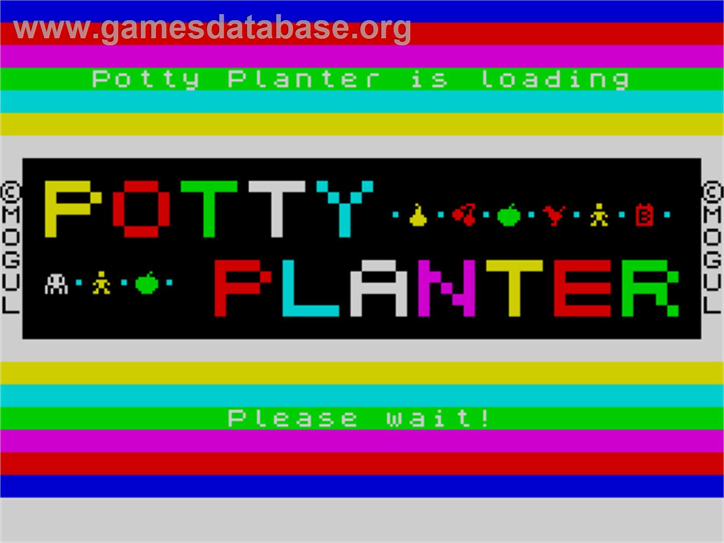 Potty Planter - Sinclair ZX Spectrum - Artwork - Title Screen