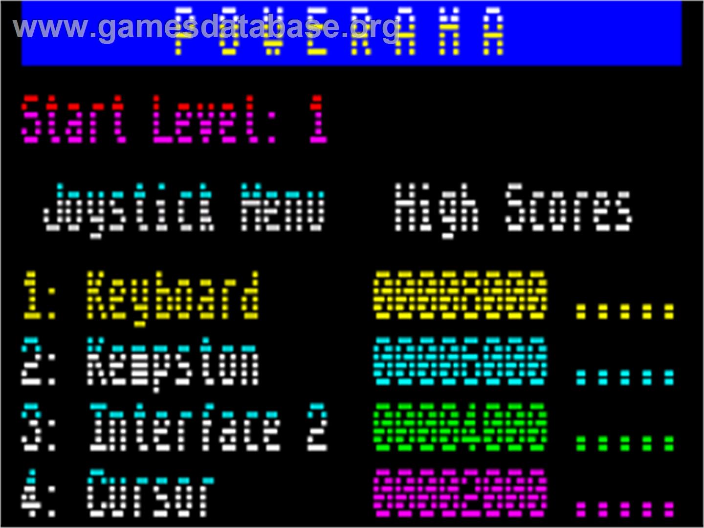Powerama - Sinclair ZX Spectrum - Artwork - Title Screen