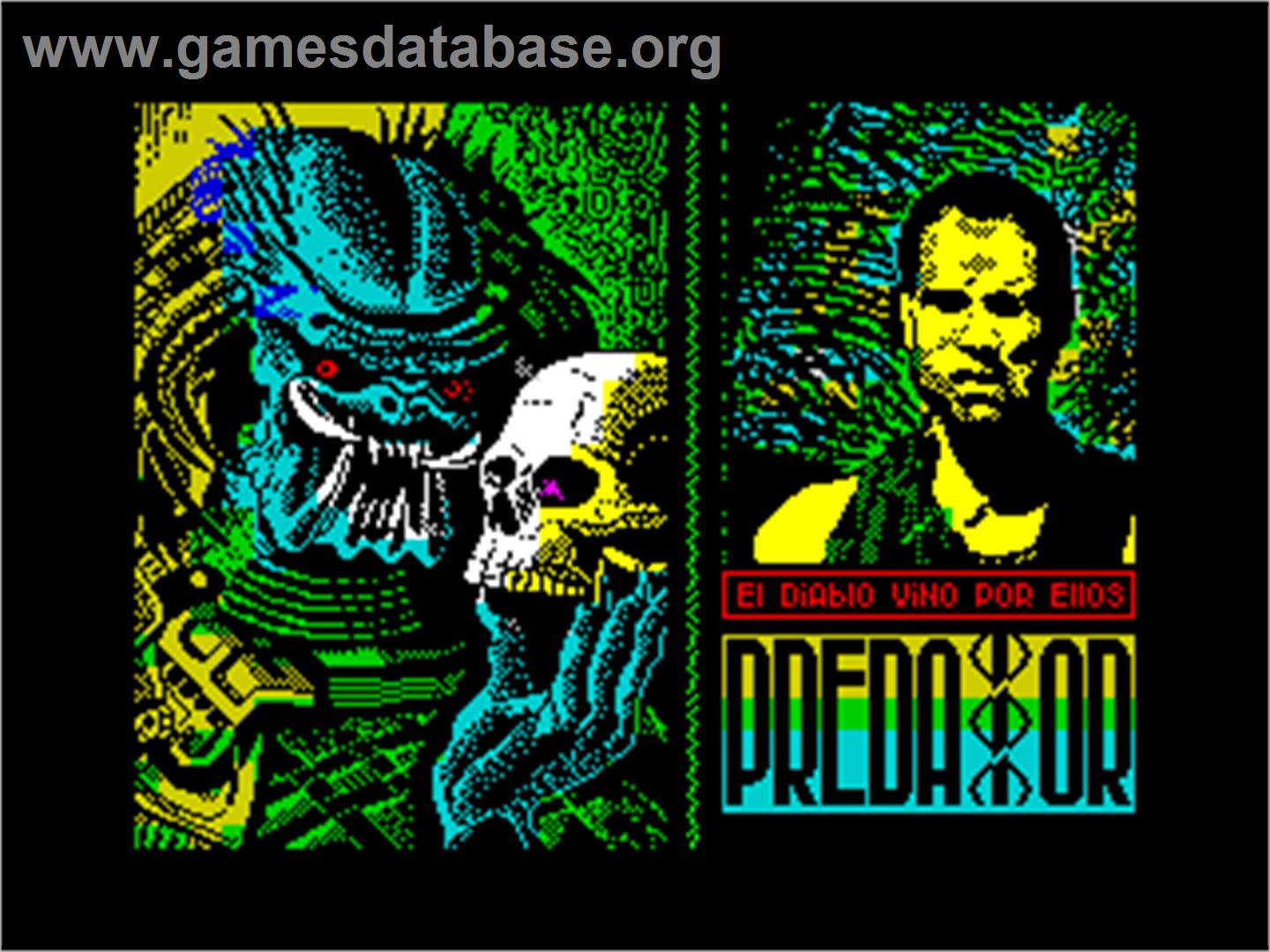 Predator - Sinclair ZX Spectrum - Artwork - Title Screen