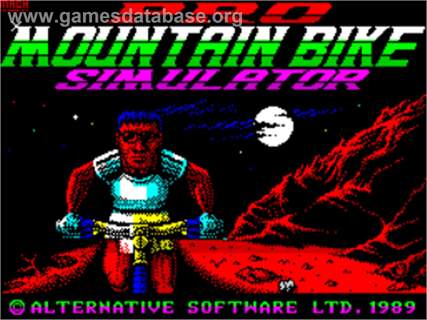 Pro Mountain Bike Simulator - Sinclair ZX Spectrum - Artwork - Title Screen