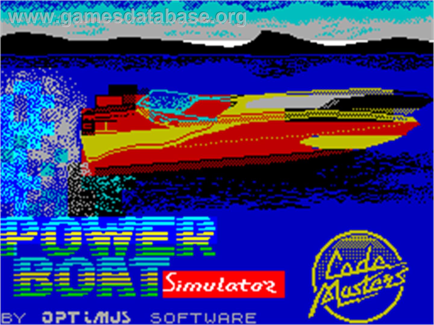 Pro Powerboat Simulator - Sinclair ZX Spectrum - Artwork - Title Screen