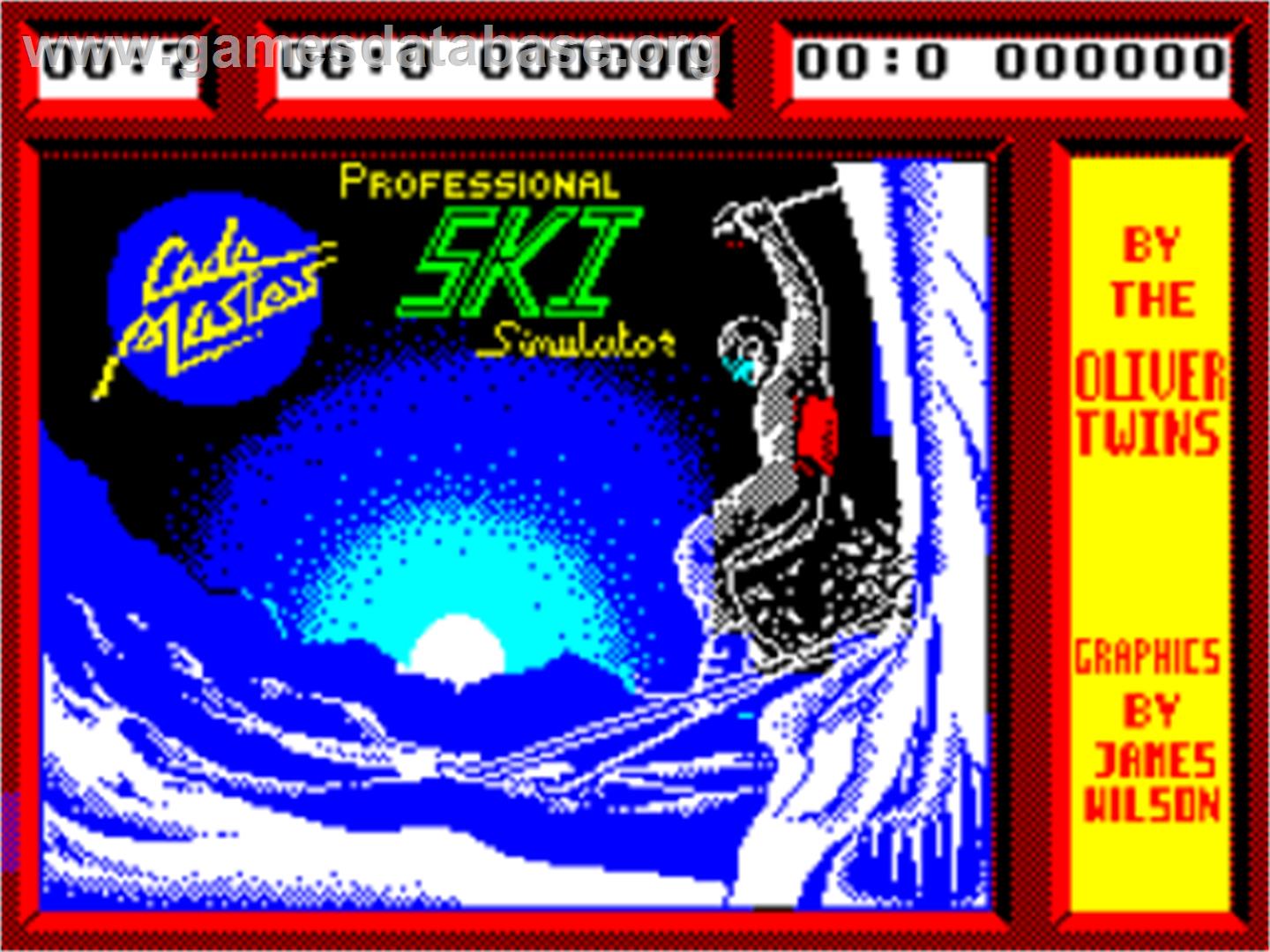 Professional Ski Simulator - Sinclair ZX Spectrum - Artwork - Title Screen