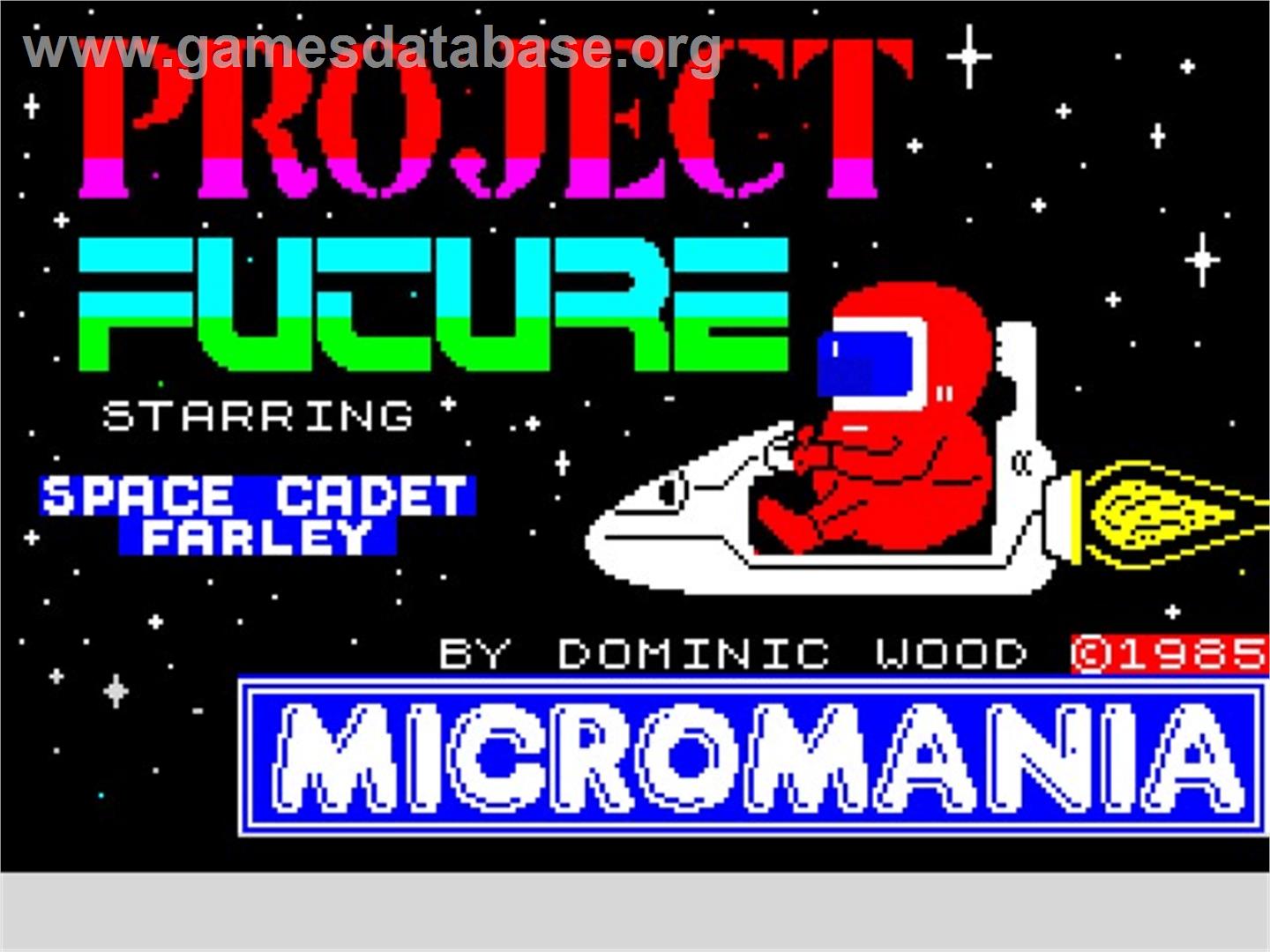 Project Future - Sinclair ZX Spectrum - Artwork - Title Screen