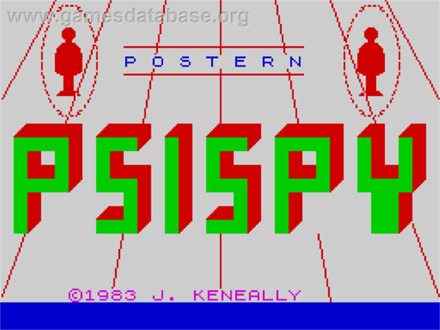 Psi Spy - Sinclair ZX Spectrum - Artwork - Title Screen