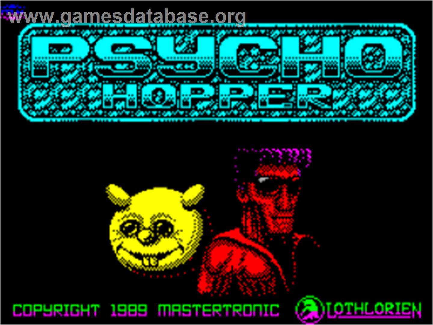 Psycho Hopper - Sinclair ZX Spectrum - Artwork - Title Screen