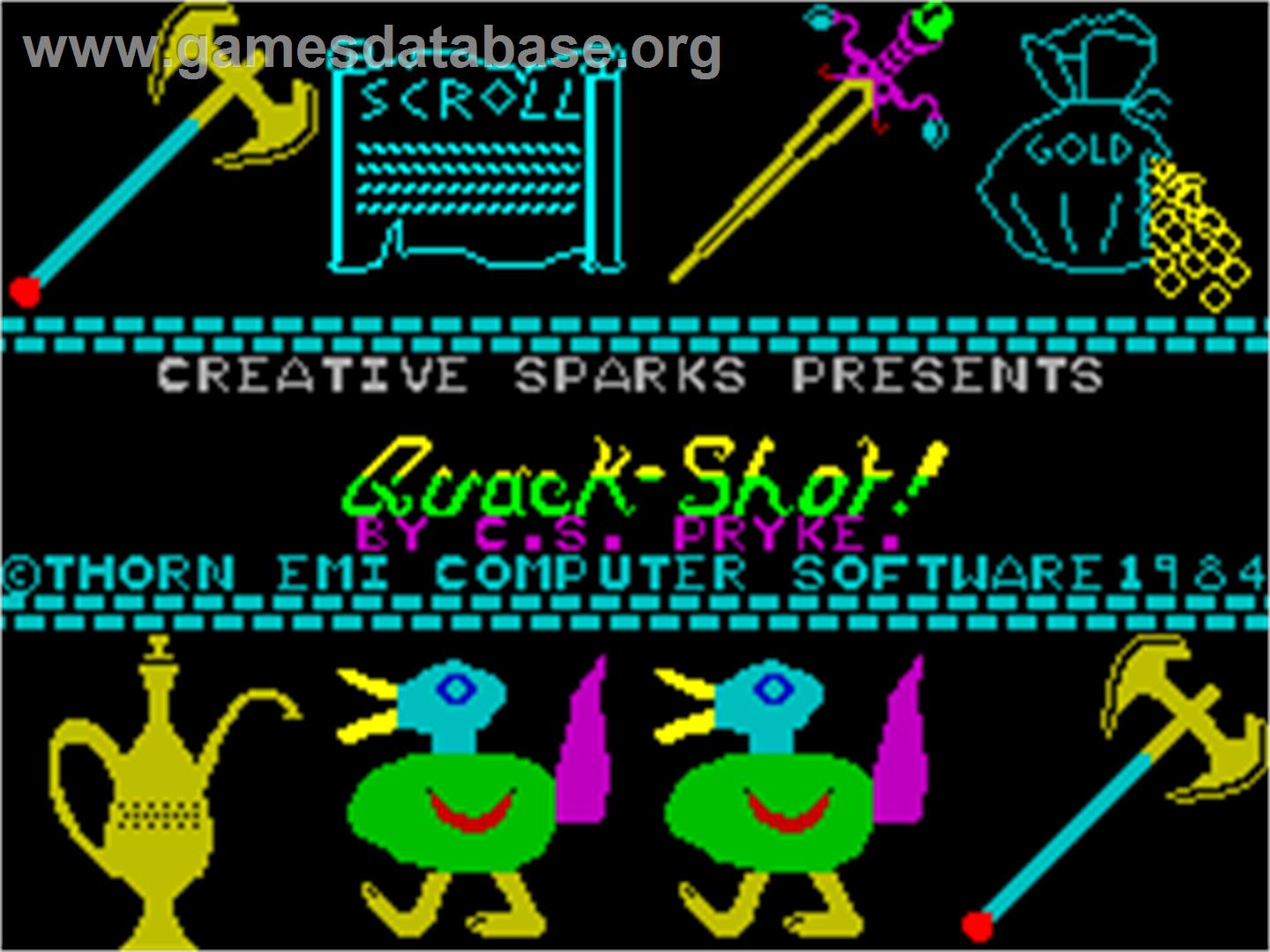Quackshot - Sinclair ZX Spectrum - Artwork - Title Screen