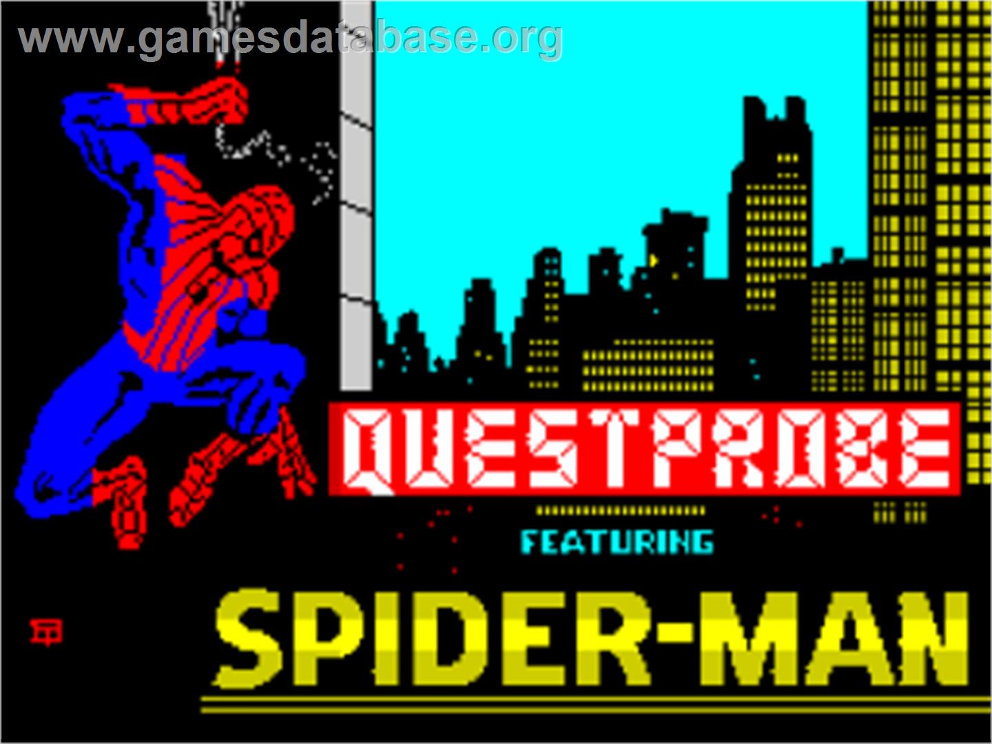 Questprobe Featuring Spider-man - Sinclair ZX Spectrum - Artwork - Title Screen