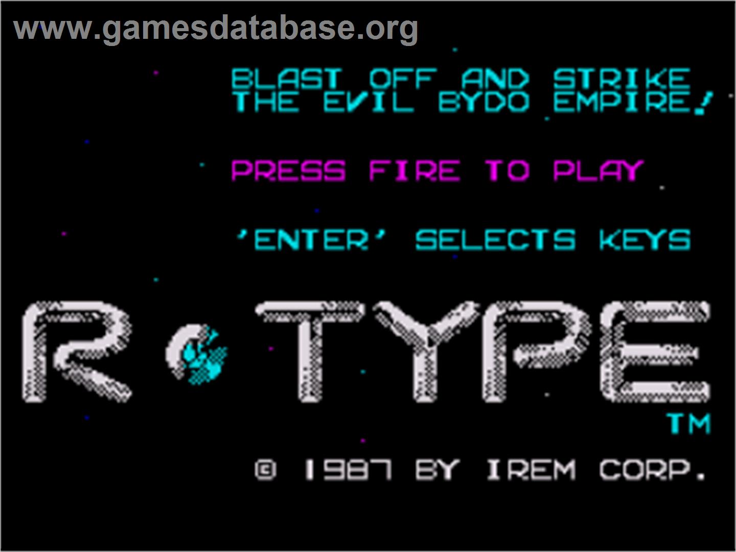 R-type - Sinclair ZX Spectrum - Artwork - Title Screen