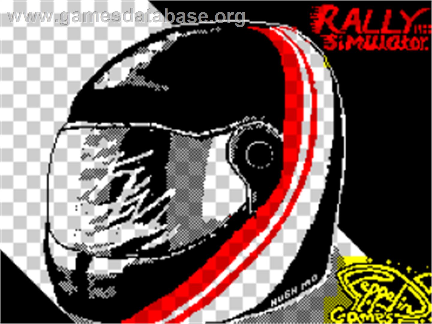 Rally Simulator - Sinclair ZX Spectrum - Artwork - Title Screen