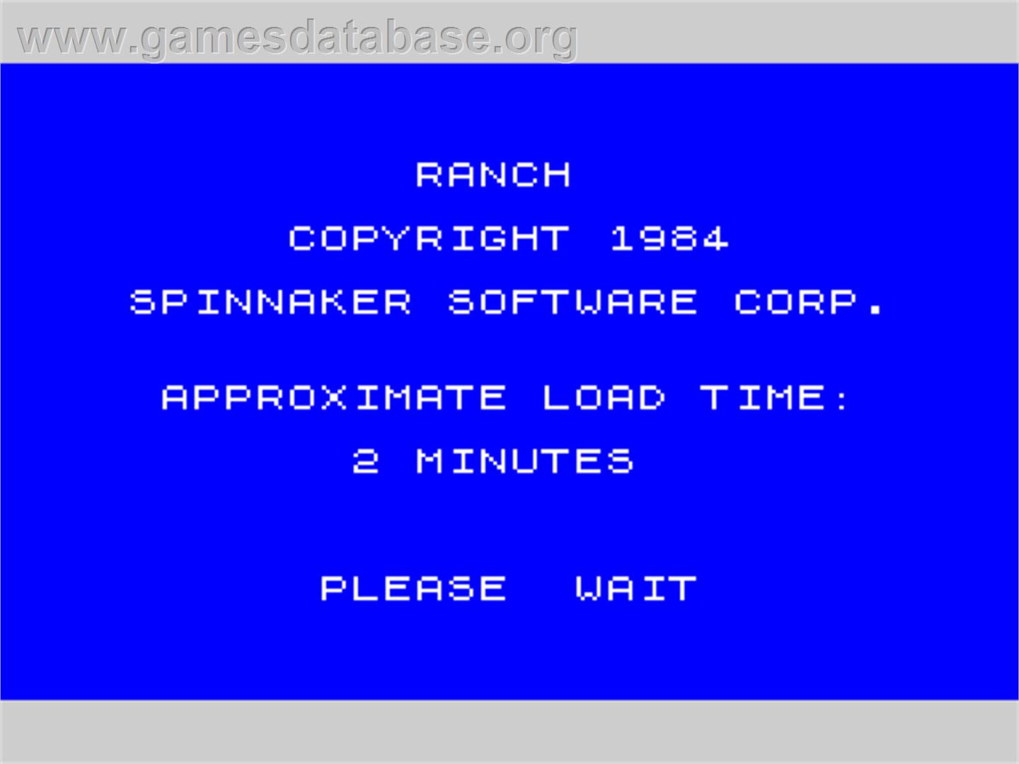 Ranch - Sinclair ZX Spectrum - Artwork - Title Screen