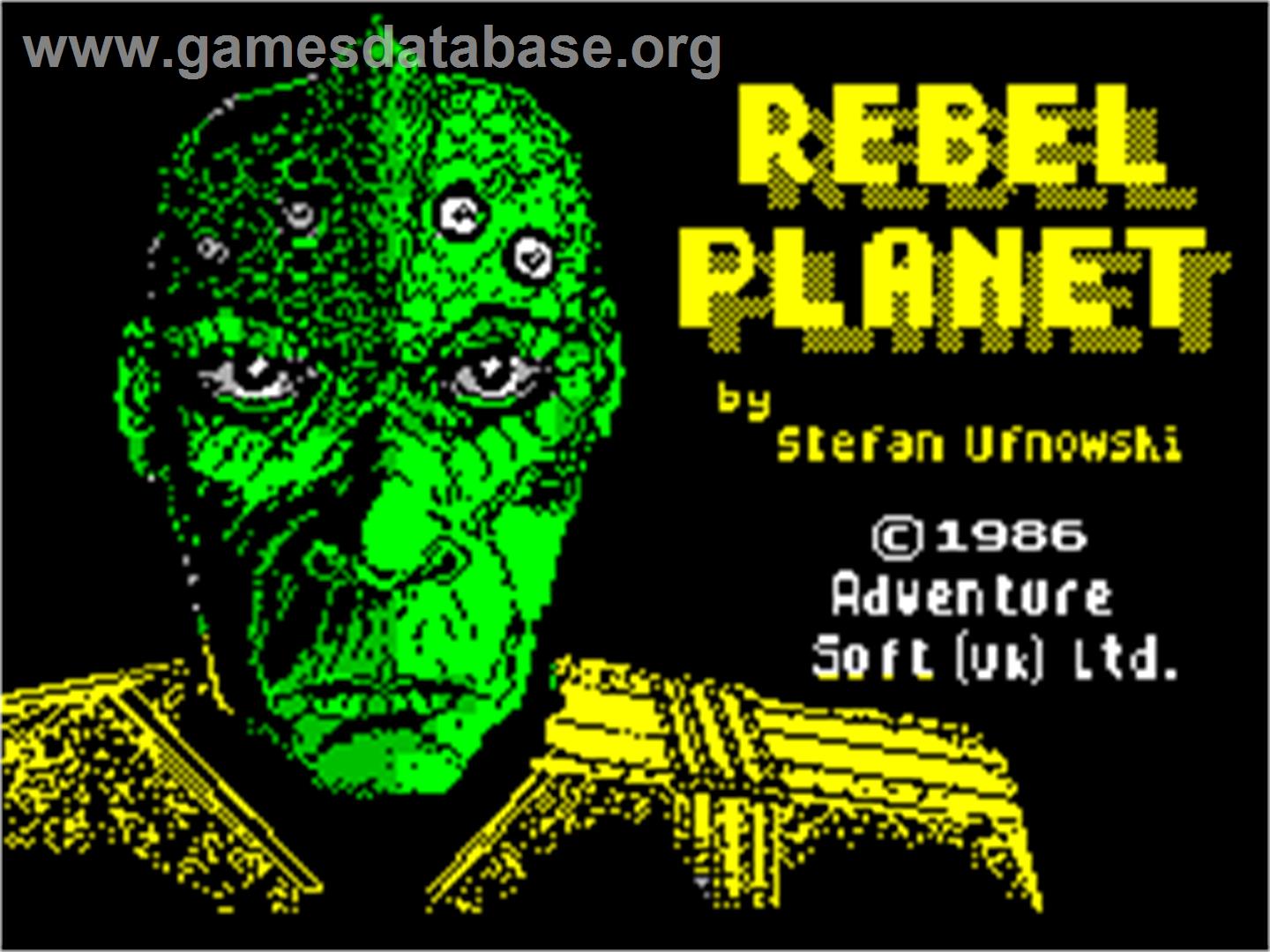 Rebel Planet - Sinclair ZX Spectrum - Artwork - Title Screen