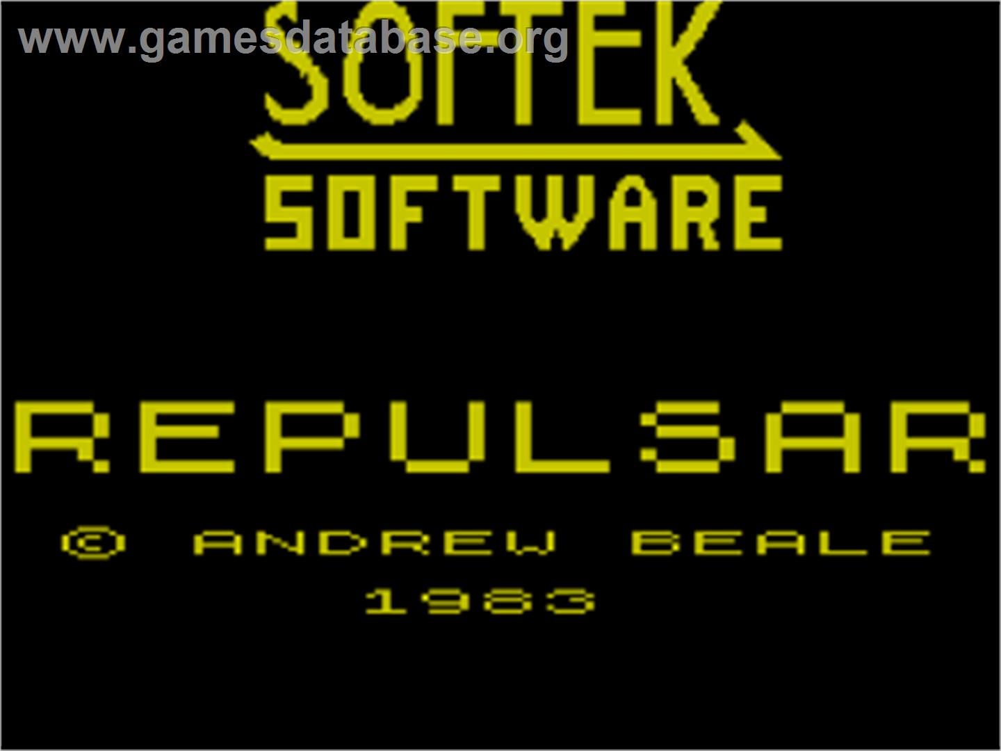 Repulsar - Sinclair ZX Spectrum - Artwork - Title Screen