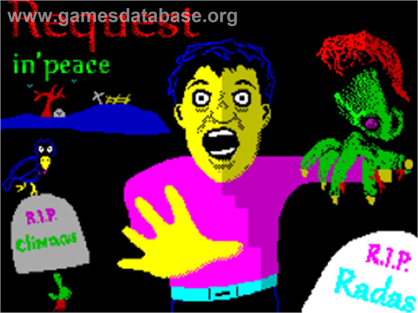 Request In' Peace - Sinclair ZX Spectrum - Artwork - Title Screen