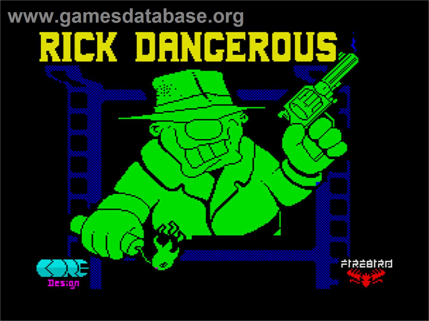 Rick Dangerous - Sinclair ZX Spectrum - Artwork - Title Screen