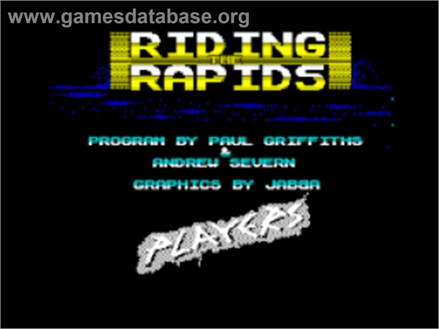 Riding The Rapids - Sinclair ZX Spectrum - Artwork - Title Screen