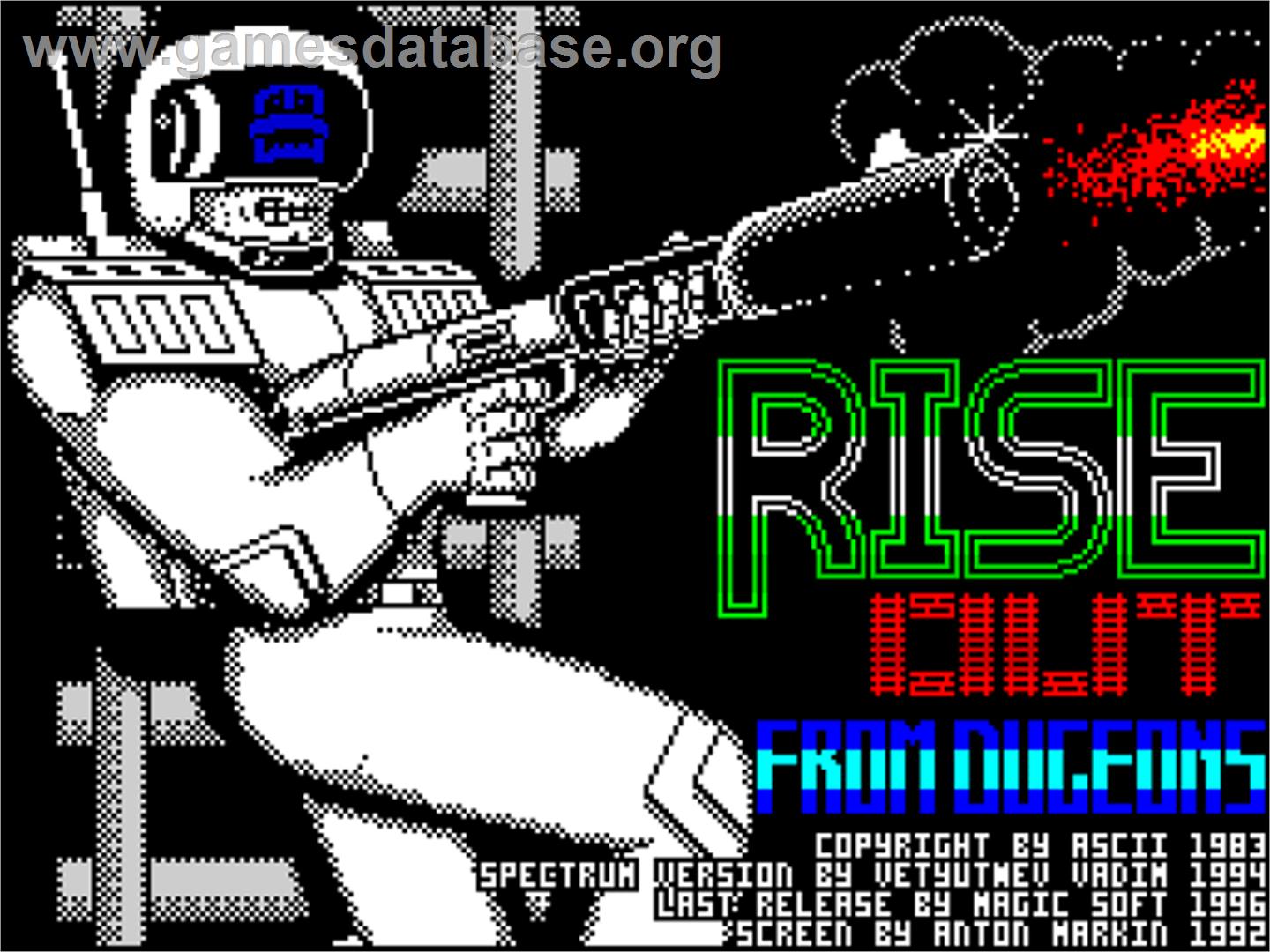 Rise Out From Dungeons - Sinclair ZX Spectrum - Artwork - Title Screen