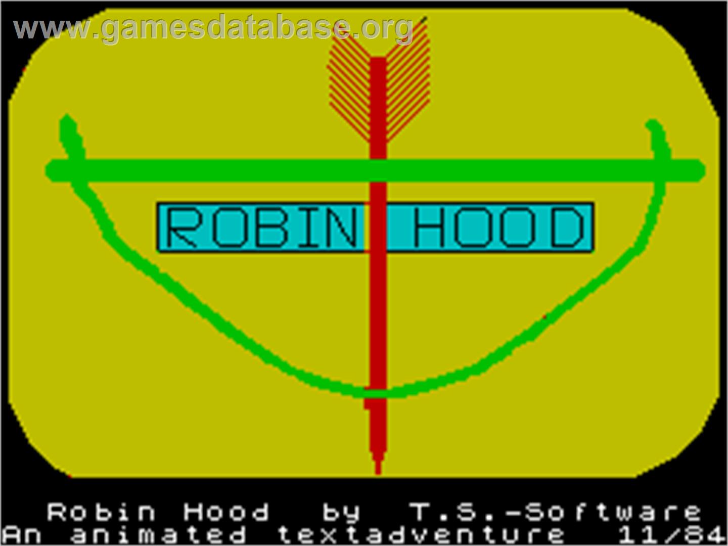 Robin Hood: Legend Quest - Sinclair ZX Spectrum - Artwork - Title Screen