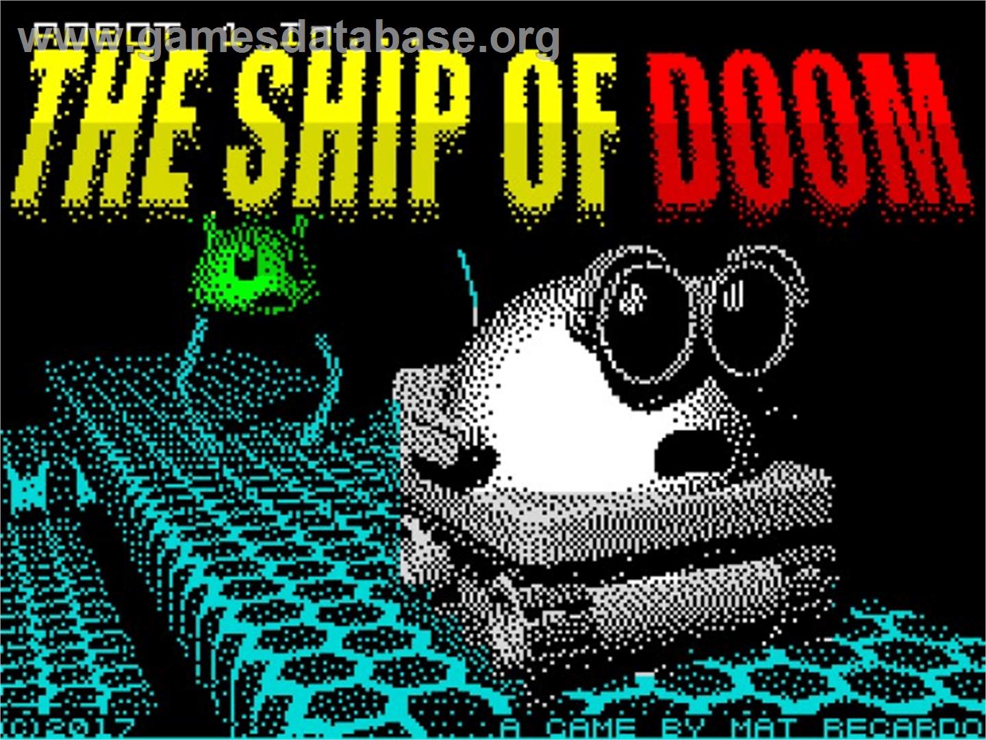 Robot 1 In... The Ship Of Doom - Sinclair ZX Spectrum - Artwork - Title Screen