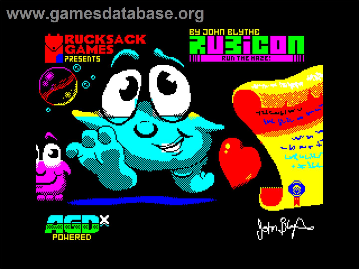 Rubicon - Sinclair ZX Spectrum - Artwork - Title Screen