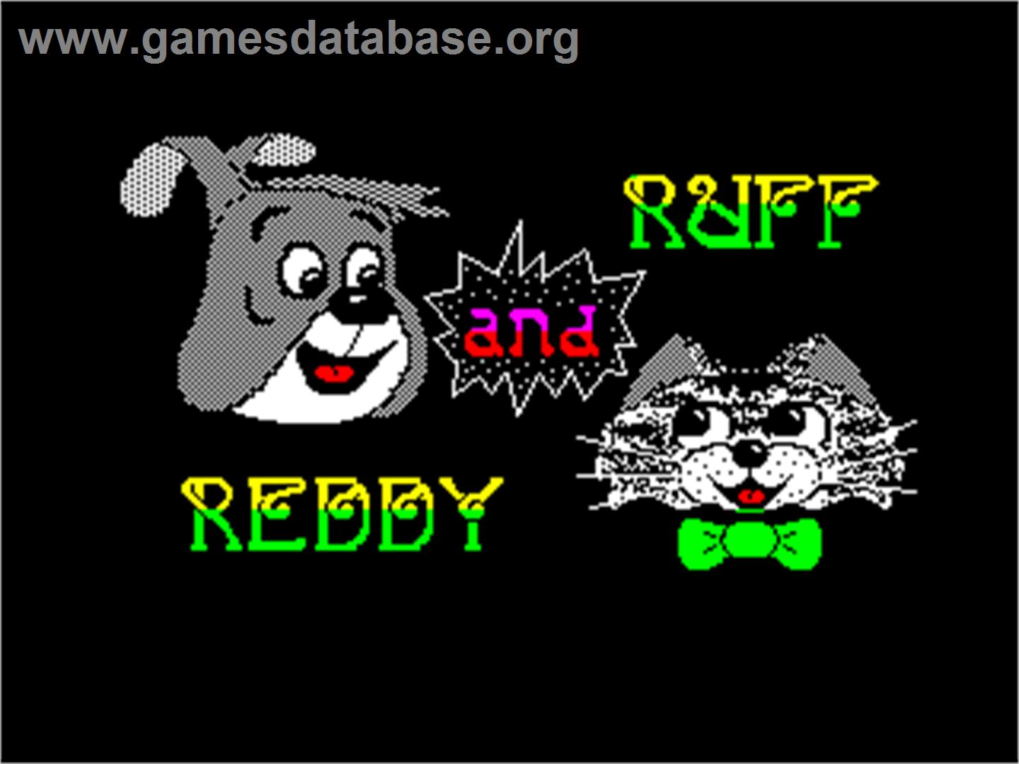 Ruff And Reddy In The Space Adventure - Sinclair ZX Spectrum - Artwork - Title Screen