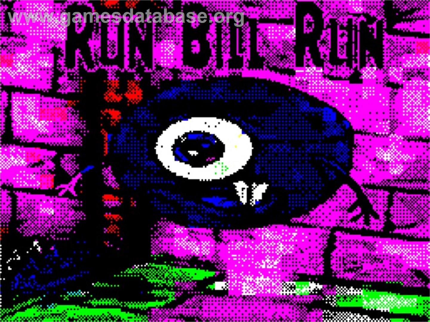 Run Bill Run - Sinclair ZX Spectrum - Artwork - Title Screen