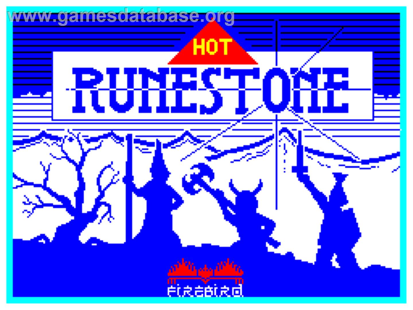 Runestone - Sinclair ZX Spectrum - Artwork - Title Screen