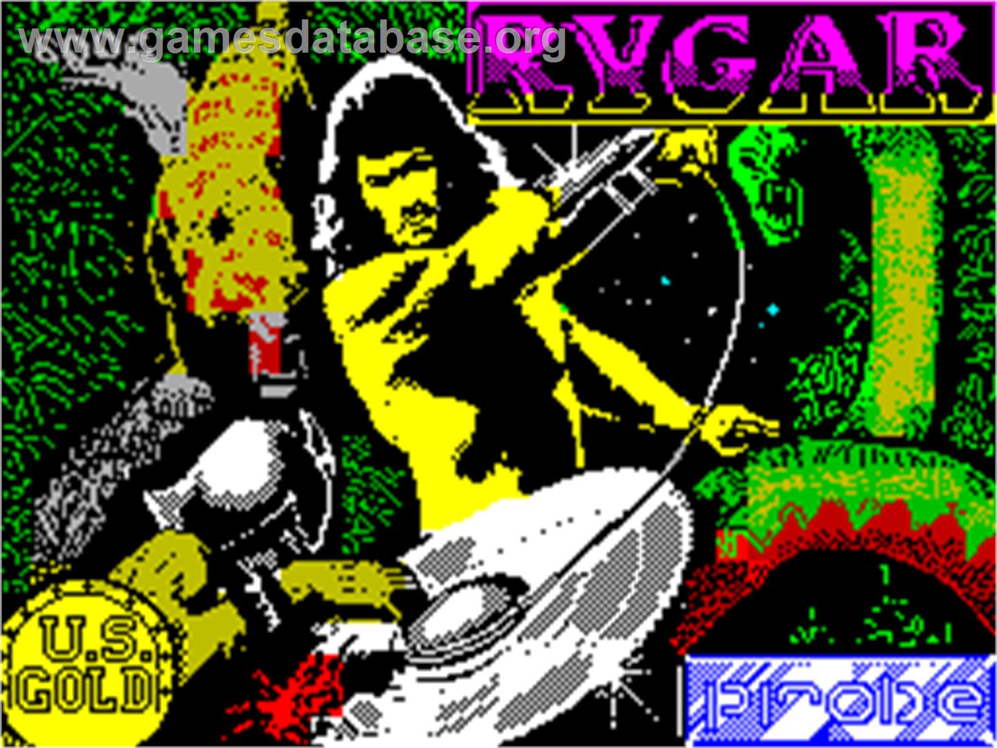 Rygar - Sinclair ZX Spectrum - Artwork - Title Screen