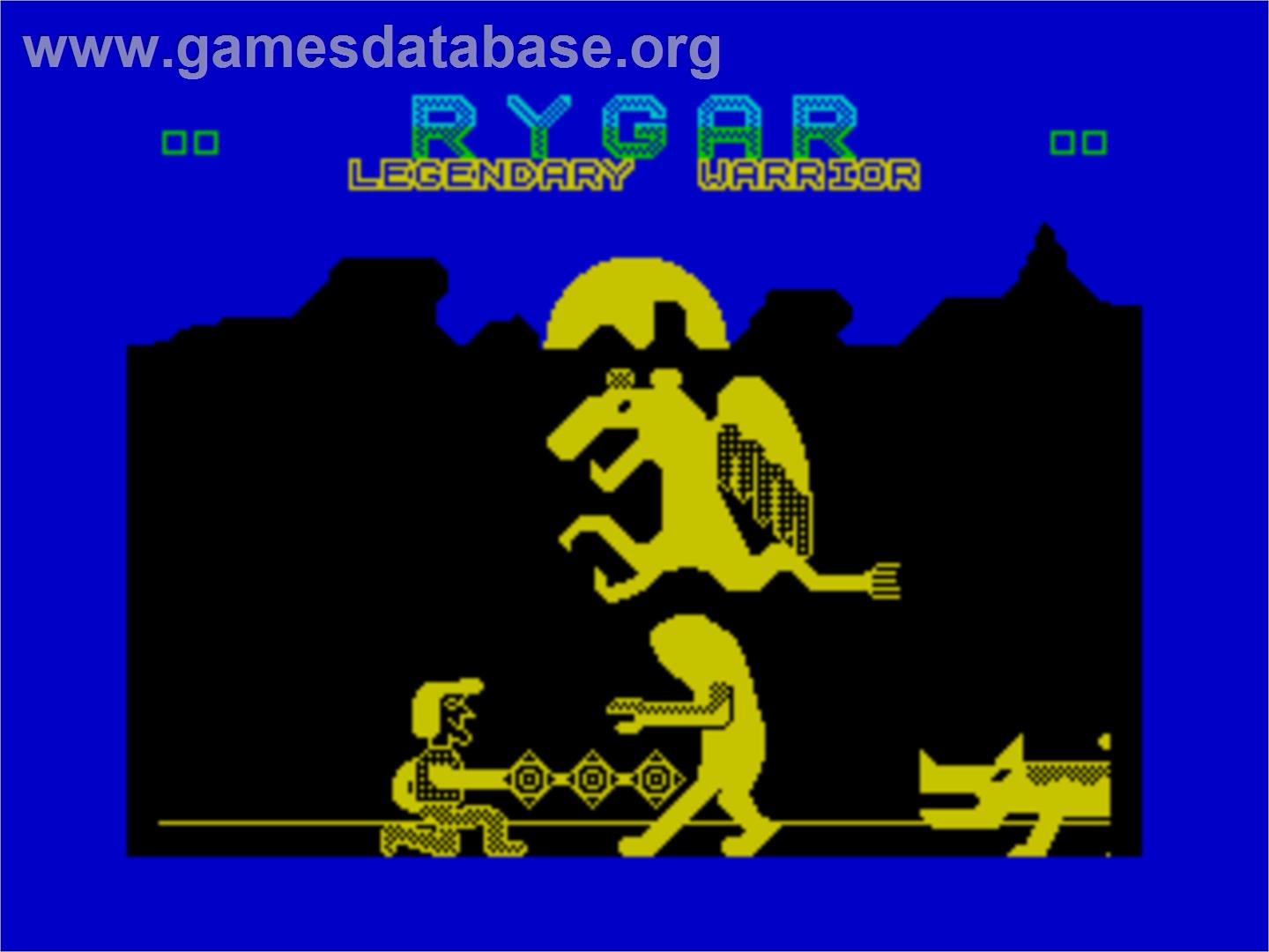 Rygar - Sinclair ZX Spectrum - Artwork - Title Screen