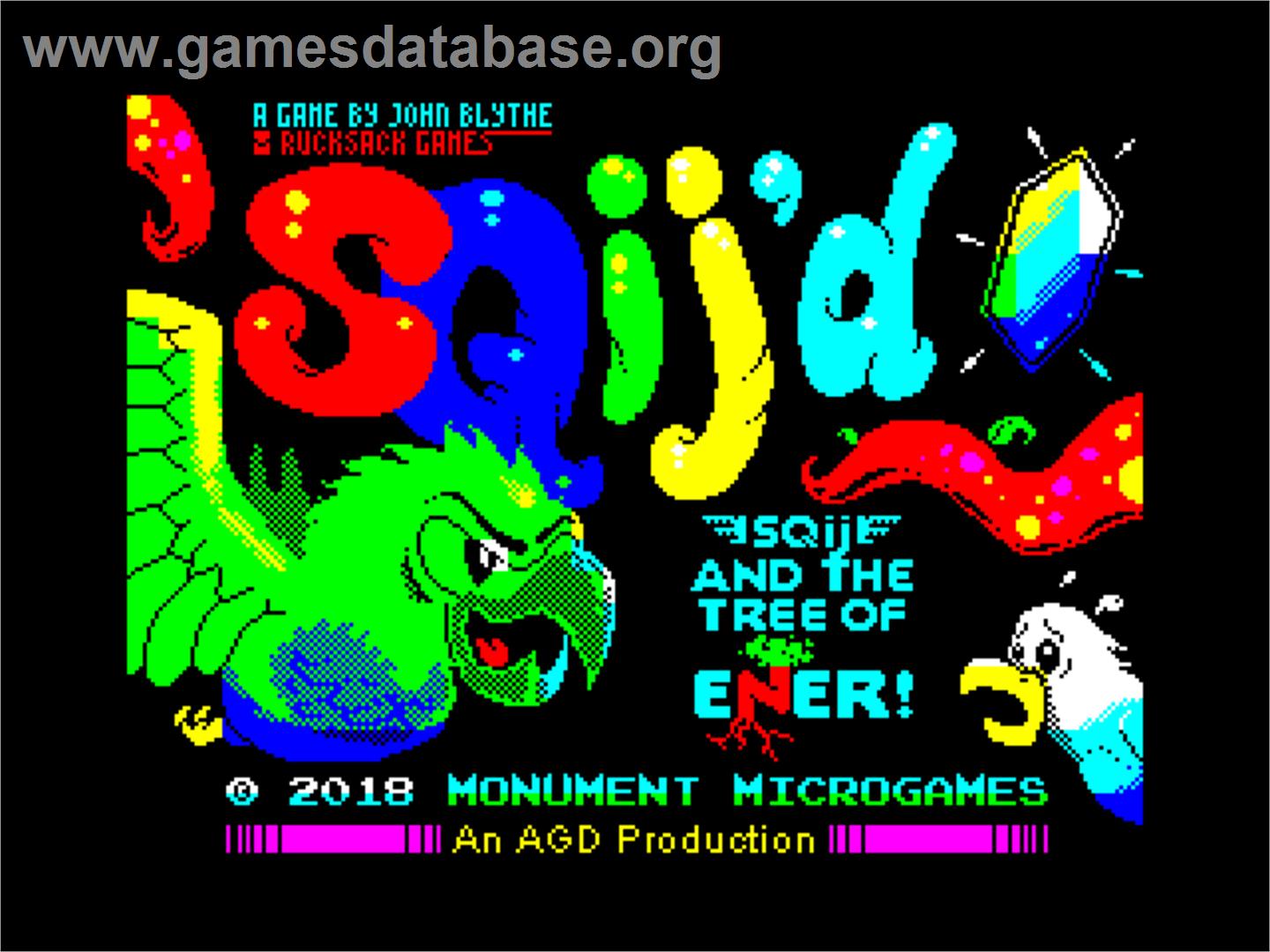 SQIJ'D - Sinclair ZX Spectrum - Artwork - Title Screen