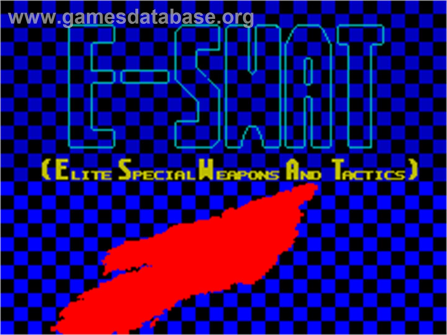 SWAT - Sinclair ZX Spectrum - Artwork - Title Screen
