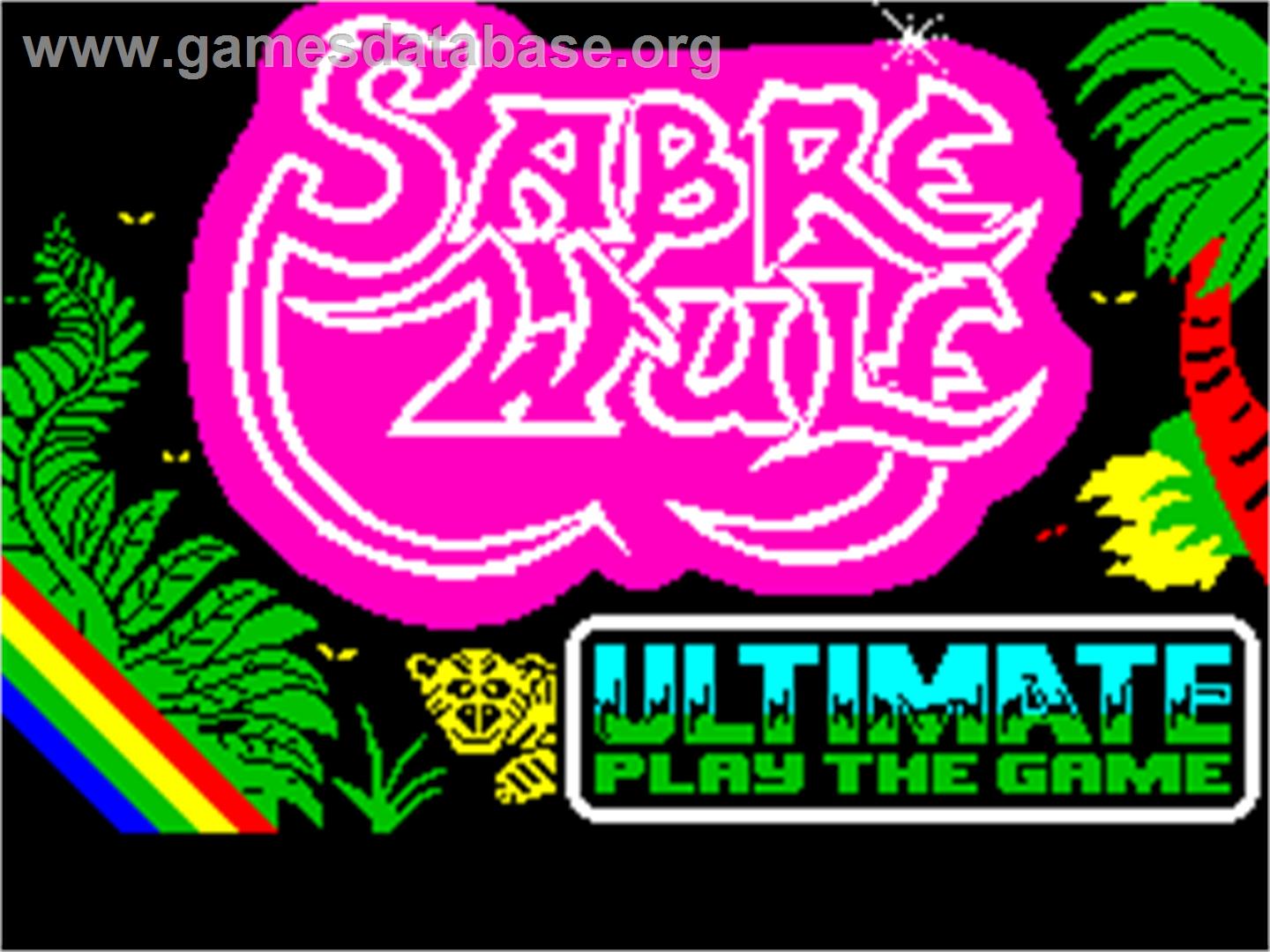 Sabre Wulf - Sinclair ZX Spectrum - Artwork - Title Screen