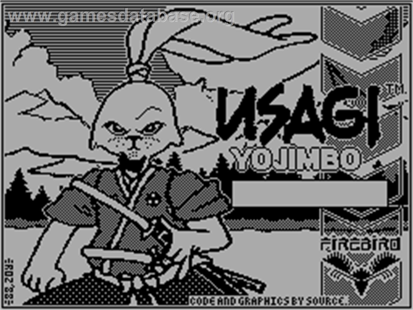 Samurai Warrior: The Battles of Usagi Yojimbo - Sinclair ZX Spectrum - Artwork - Title Screen