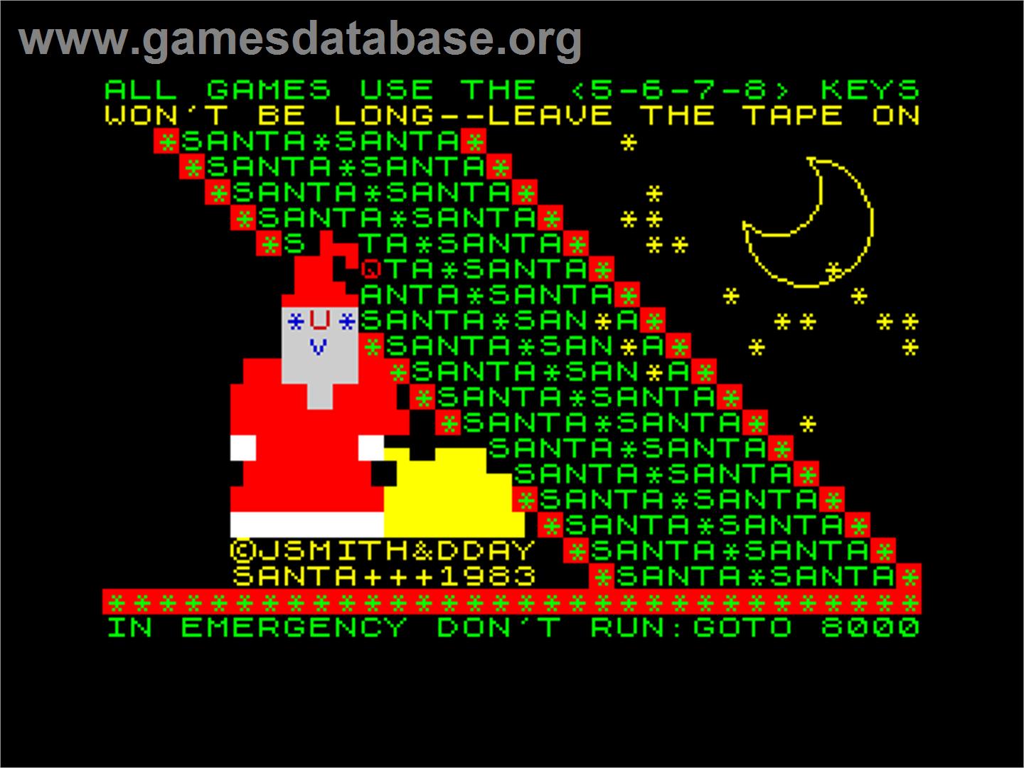 Santa - Sinclair ZX Spectrum - Artwork - Title Screen