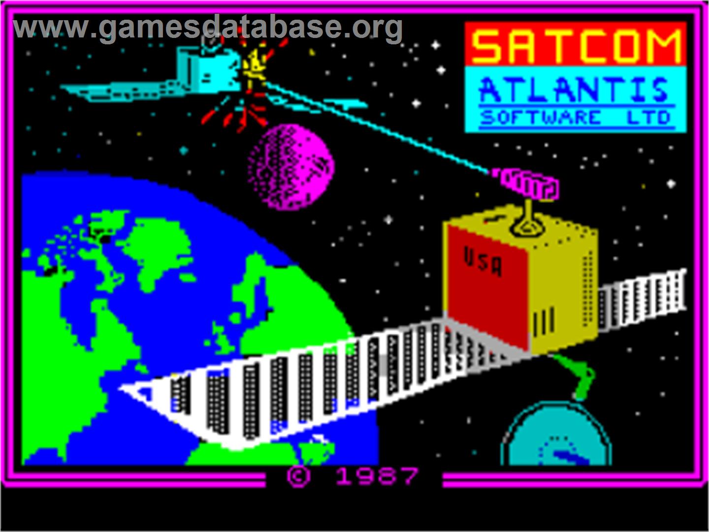Satcom - Sinclair ZX Spectrum - Artwork - Title Screen