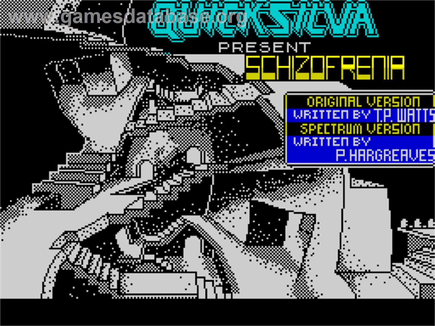 Schizofrenia - Sinclair ZX Spectrum - Artwork - Title Screen