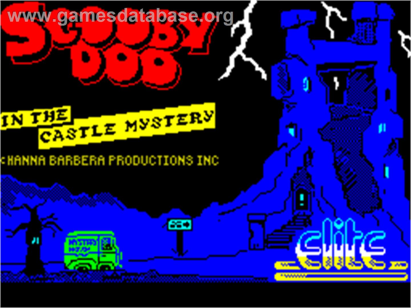 Scooby Doo - Sinclair ZX Spectrum - Artwork - Title Screen