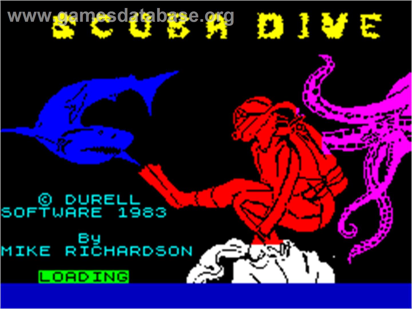 Scuba Dive - Sinclair ZX Spectrum - Artwork - Title Screen