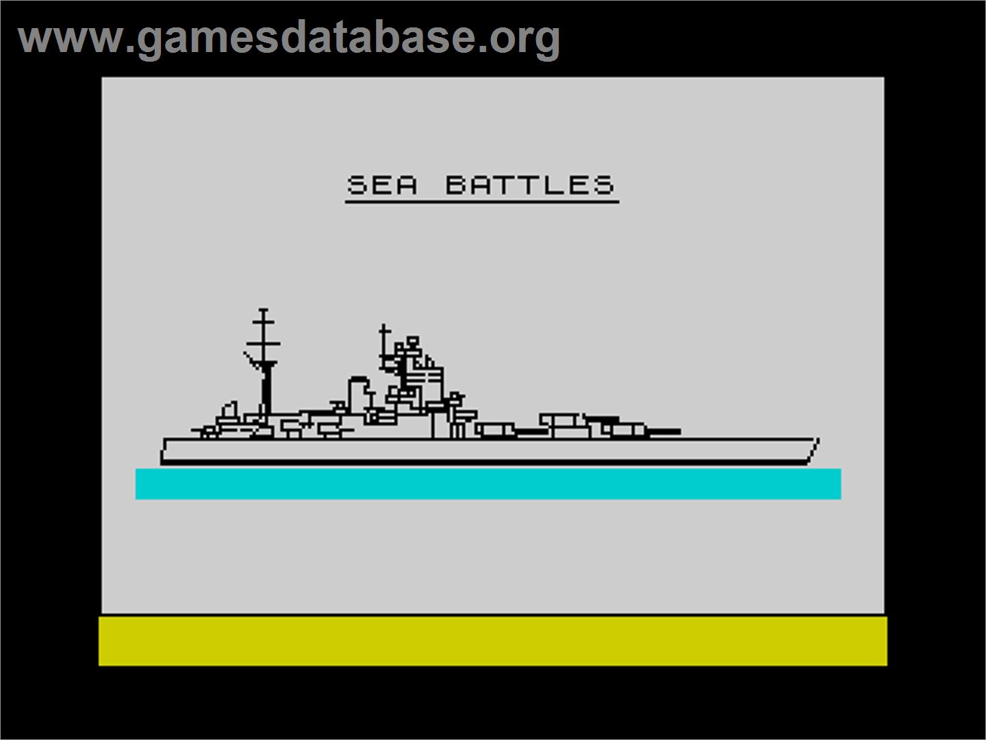 Sea Battles - Sinclair ZX Spectrum - Artwork - Title Screen