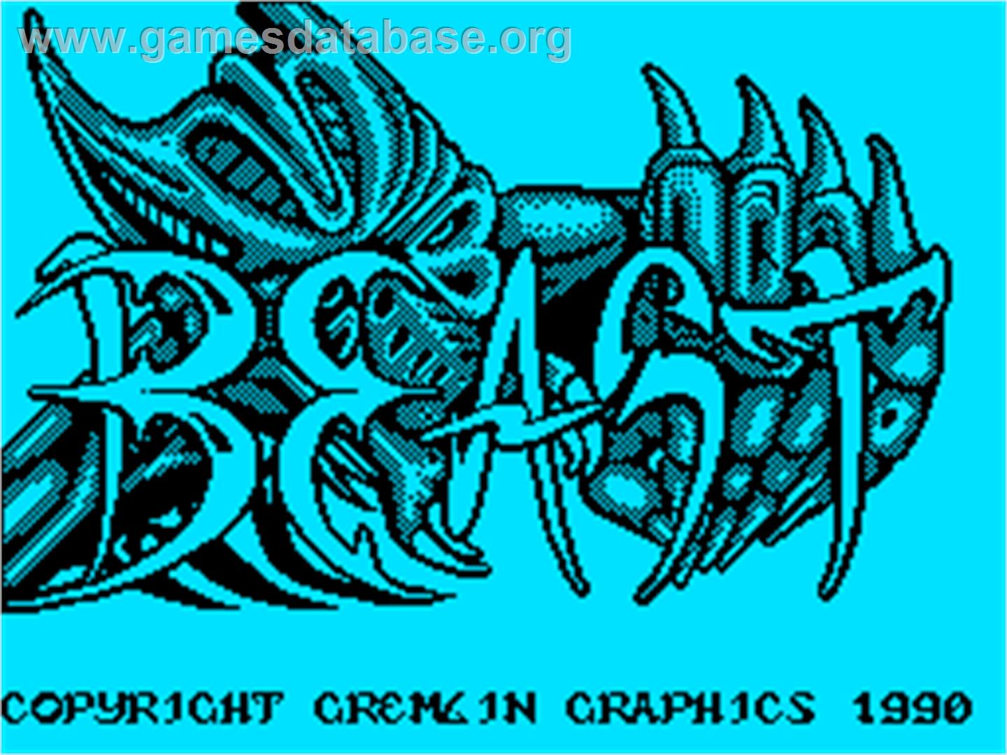 Shadow of the Beast - Sinclair ZX Spectrum - Artwork - Title Screen