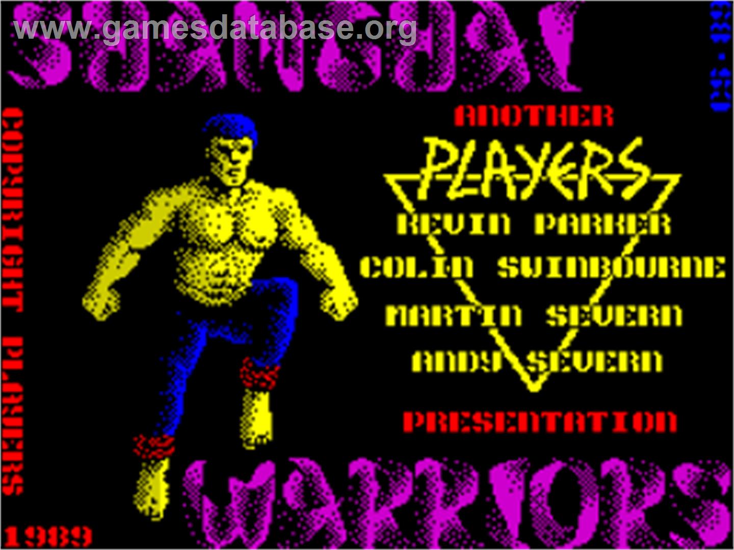 Shanghai Warriors - Sinclair ZX Spectrum - Artwork - Title Screen