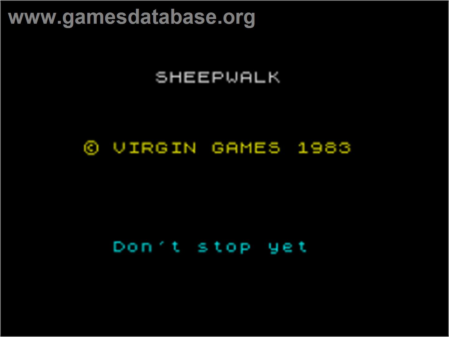 Sheepwalk - Sinclair ZX Spectrum - Artwork - Title Screen
