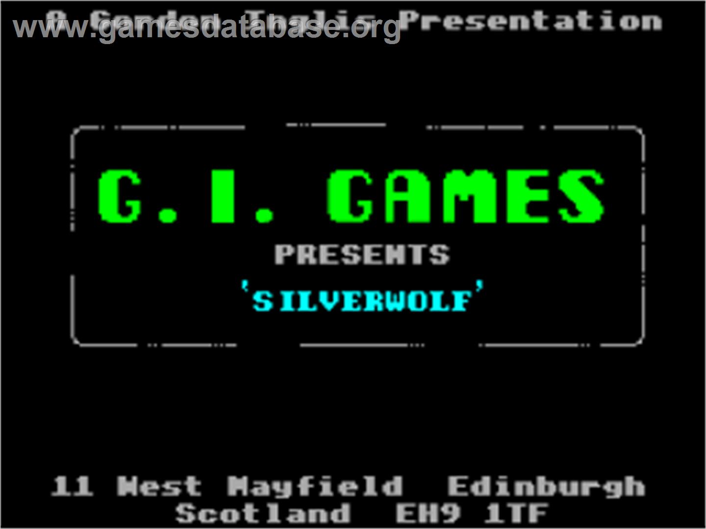 Silverwolf - Sinclair ZX Spectrum - Artwork - Title Screen